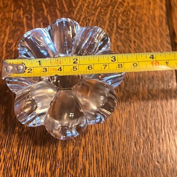 Vintage Heisey Glass Crystolite Rosette Pair of Candle Holders - Picture 9 of 9